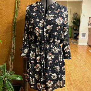 DR2 tunic dress | L | blue floral